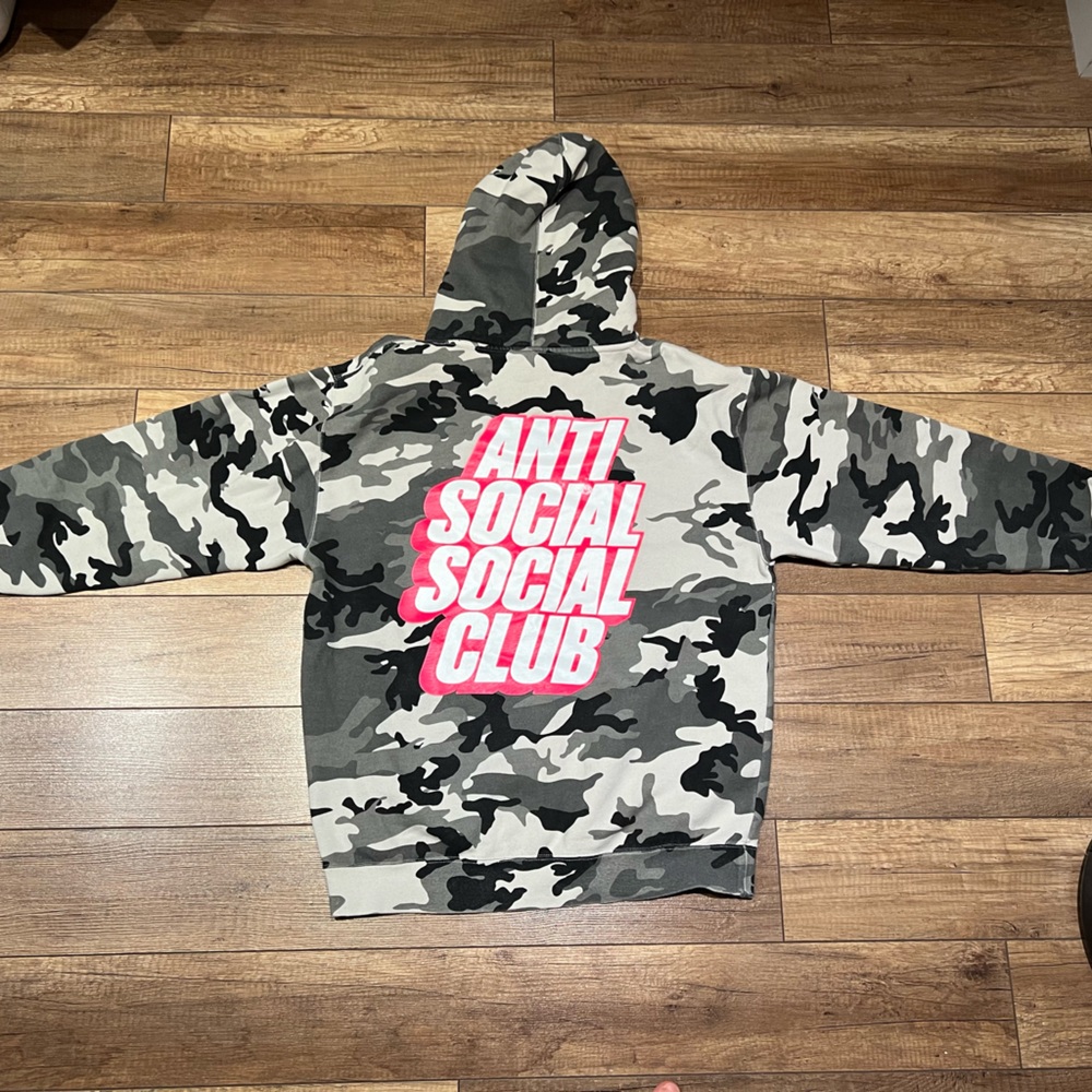 Anti social social club camo hoodie